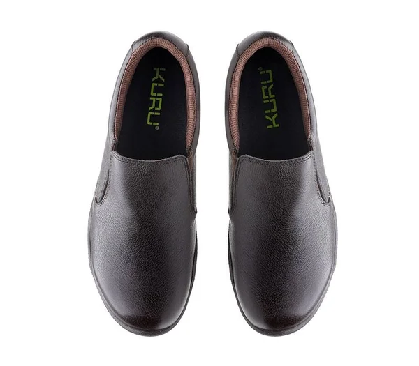 Kuru Footwear Men's Kivi Shoes in Espresso Brown Size 12.5 - Leather - Best Shoes for Plantar Fasciitis Heel Pain