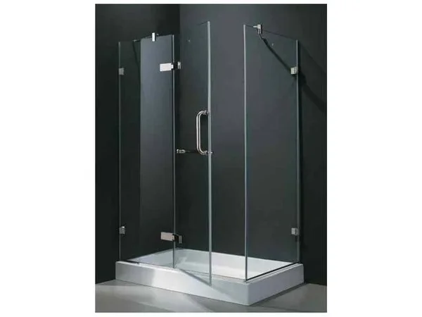 VIGO Monteray 32 x 40 Frameless .375-in. Clear Glass/Chrome Hardware Shower Enclosure with Left Base