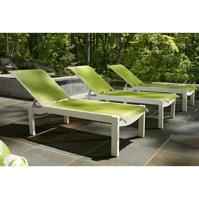 Leeward Reclining Chaise Lounge Telescope Casual Finish: Textured Snow - Fabric: Mocha