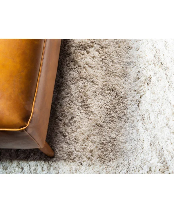 Unique Loom Hygge Shag Misty Ivory 8 ft. x 10 ft. Area Rug