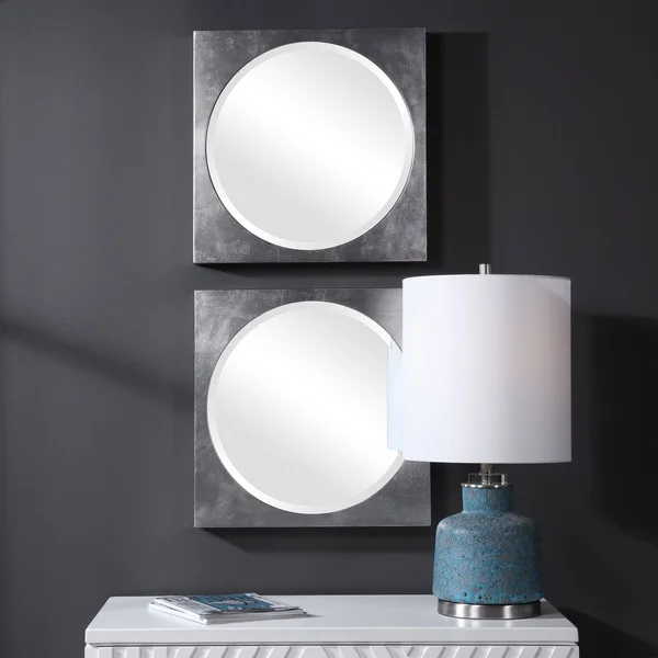 Uttermost 09641 Aletris Modern Square Mirrors - Set of 2