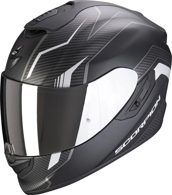 Scorpion - Helmet EXO-1400 Air Fortuna Matt Black, Silver - Size M