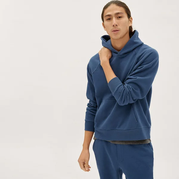Men's Track Hoodie by Everlane in Kingfisher Blue - Size 2XL