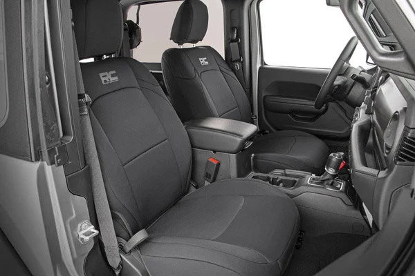 Rough Country Neoprene Seat Covers - Front & Rear (Black) - 91012