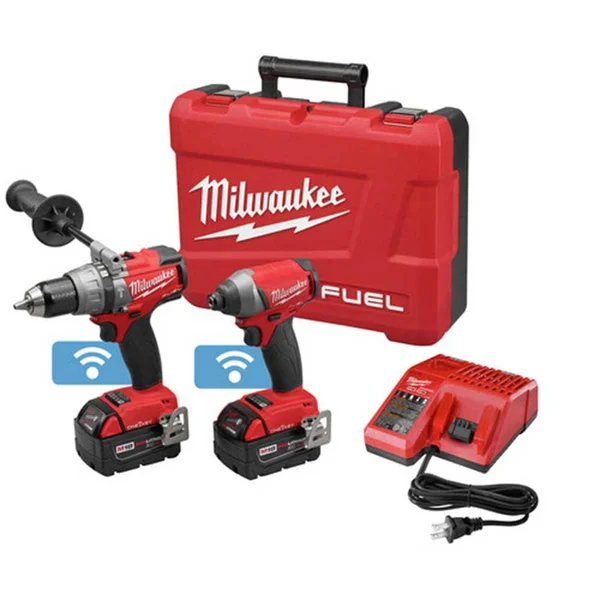 Milwaukee 2796-82 - M18 Fuel Cordless Lithium-Ion 2-Tool Combo Kit /w One-Key Connectivity, CPO Outlets