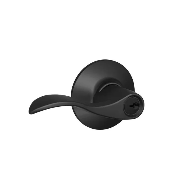 Schlage Accent Matte Black Keyed Entry Door Lever 719518