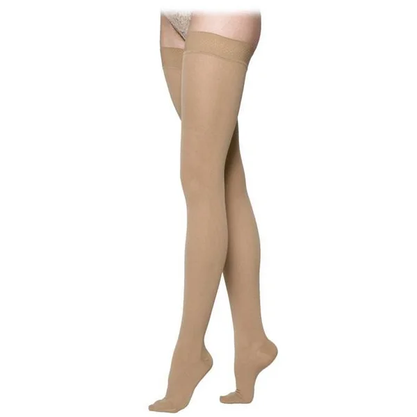 Sigvaris 232nmlw99 20-30 mmHg Long Cotton Thigh High Black-Medium