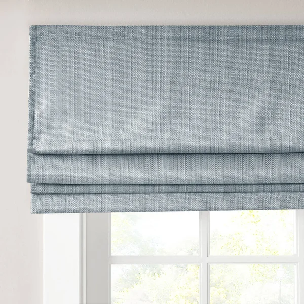 Madison Park 100% Polyester Basketweave Room Darkening Cordless Roman Shade, MP40-7318