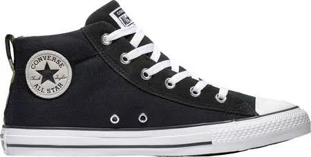 Converse Men's Chuck Taylor Street Mid Casual Sneakers from Finish Line - Black/White/Black