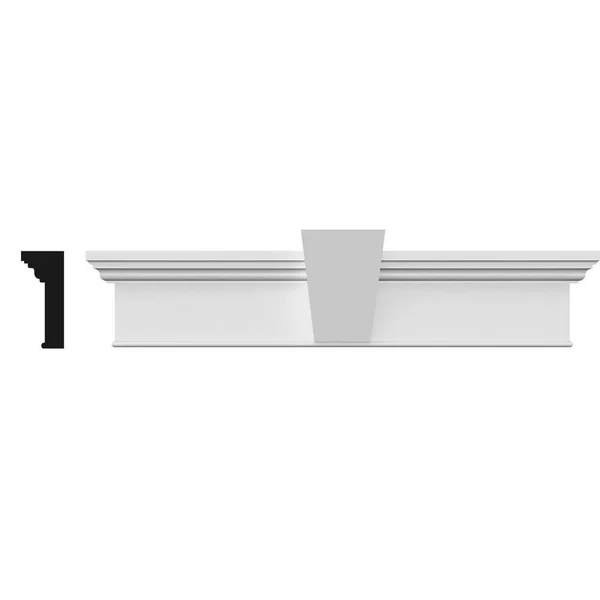 Ekena Millwork CRH07X174BTKF 174x22 Bottom Width x 178x22 Top Width x 7 1/4x22H x 1x22P - Craftsman Crosshead with Bottom Trim w