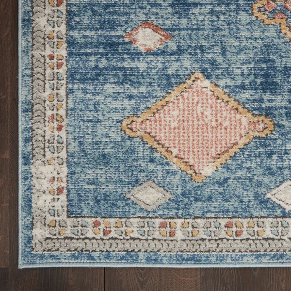 Nourison Concerto CNC14 Area Rug, Blue, 6&7x22 x 9&6x22