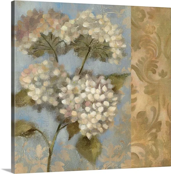 Hydrangea on Soft Blue, Canvas Wall Art, 20x20, Great Big Canvas