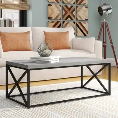 Kober Coffee Table Williston Forge Top Color: Cement Look/Gray