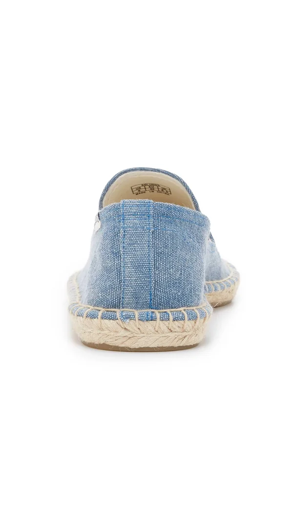 Soludos Men's Canvas Smoking Slipper Blue - 8.5