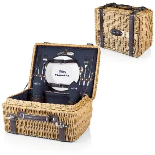 Picnic Time NFL Seattle Seahawks Champion Picnic Basket - Navy