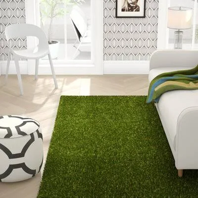 Obadiah Tufted Green Indoor - Outdoor Area Rug Ebern Designs Rug Size: Rectangle 6& x 7.5&