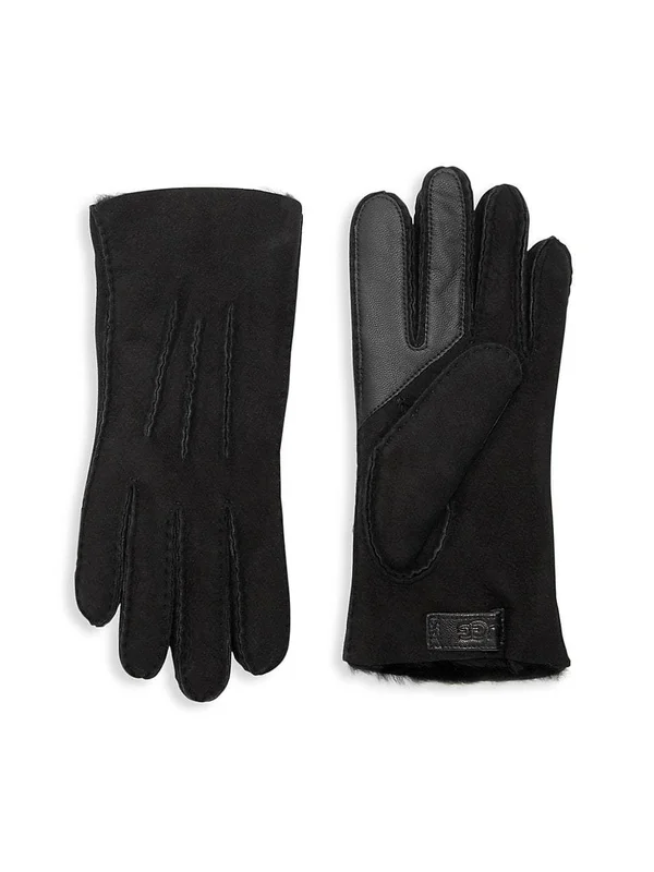 Ugg Men's Sheepskin Tech Gloves - Black