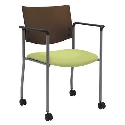 Evolve Series Stacking Chair KFI Seating Seat Finish: Grape/Espresso