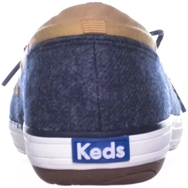 Keds Glimmer Women's Boat Shoes, Blue (Navy), 8.5