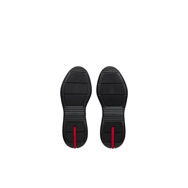 Prada America&s Cup Sneakers - Men, Anthracite Gray/Red, Size 7.5