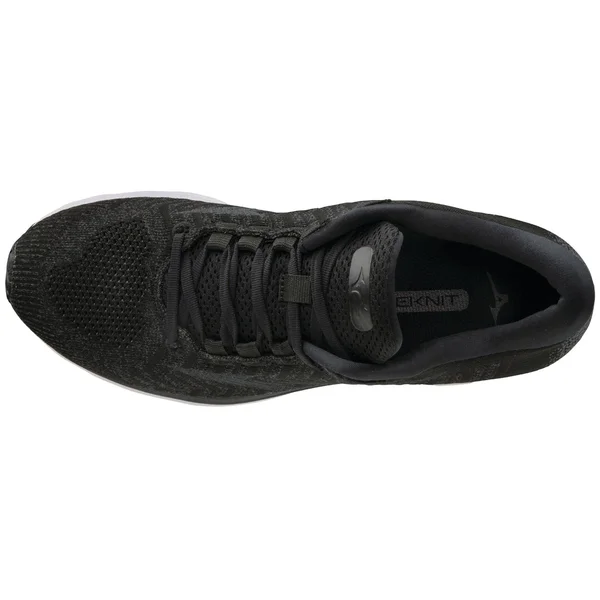 Men's Mizuno Rider Waveknit 3 Running Shoe, Size: 9 2E, Black