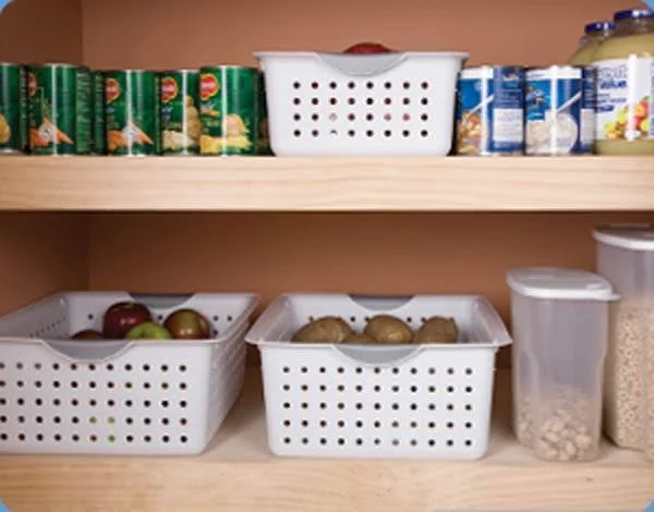 Sterilite 16248006 Medium Ultra Plastic Storage Organizer Basket White (60 Pack)