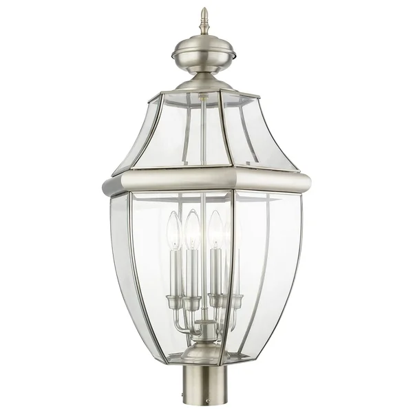 Livex Lighting Monterey 4 Light Outdoor Post Lantern - Black 2358-04