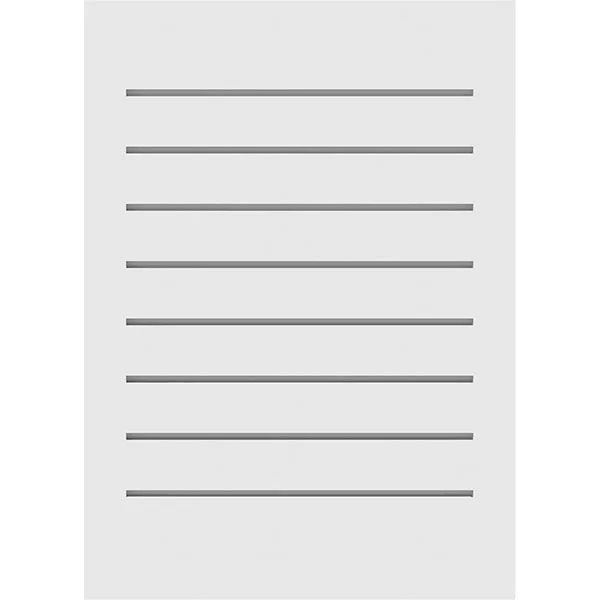 Ekena Millwork GVPVE12X3602SF 12x22W x 36x22H Vertical Surface Mount PVC Gable Vent: Functional, w/ 2x22W x 1-1/2x22P Brickmould
