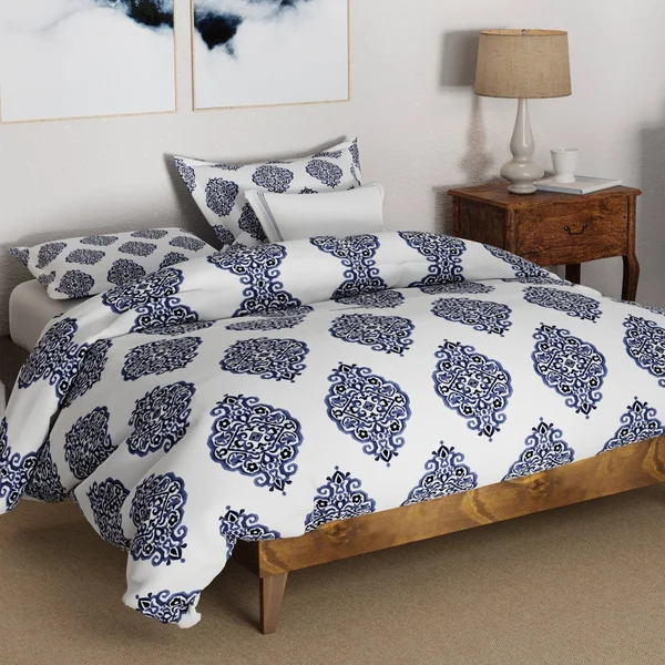 Kotter Home Solid Wood Mid-Century Platform Bed - Grey/White Wash - Full