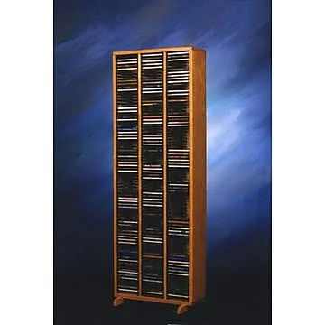 Wood Shed 300 Series 240 CD Multimedia Storage Rack; Natural