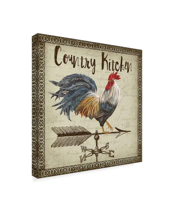Trademark Fine Art Ali37407-C3535Gg Jean Plout 'Rustic Rooster VANE 3'