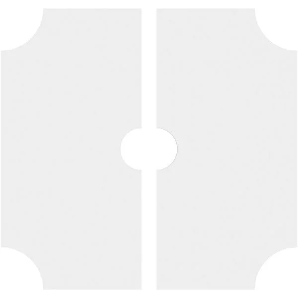 20 inchod x 3 inchid x 12 inchc x 1 inchp Locke Architectural Grade PVC Contemporary Ceiling Medallion - Two Piece