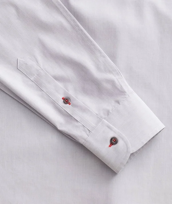 Wrinkle-Free Rubican Shirt - Gray with Red Stitching - UNTUCKit