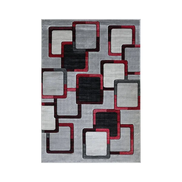 MDA Rugs Orelsi Orelsi Squares Polyester Area Rug 2'x12' Rug