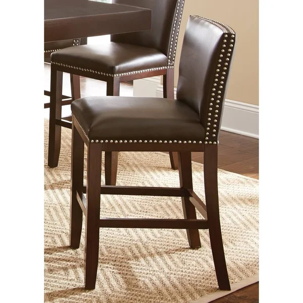 Strick & Bolton Hugo 24-inch Faux Leather Counter Stool (Set of 2) (White)