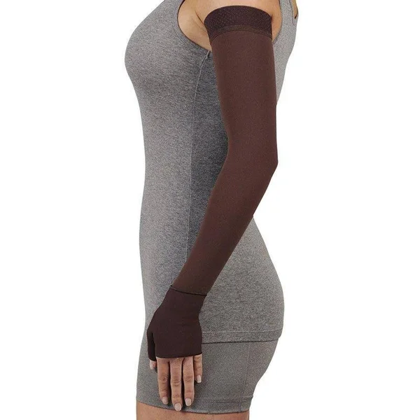 Juzo Soft Max 15-20 mmHg Armsleeve w/ Silicone Top Band - IV, Chocolate