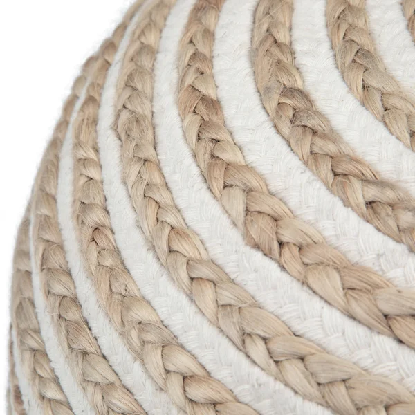 The Curated Nomad Holladay Round Pouf in Natural Jute