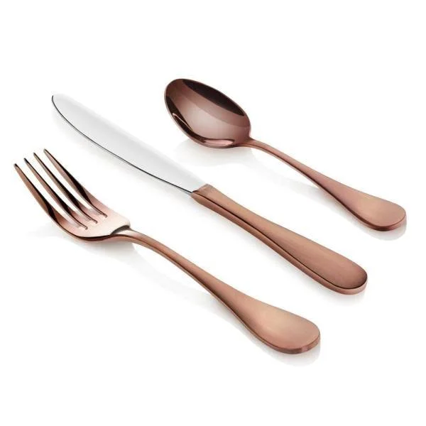 Artaste Rain 18/10 Stainless Steel Flatware 36-Piece Set - Antique Copper Finished, Service for 12