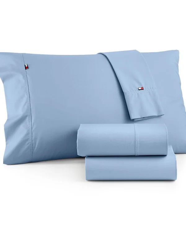 Tommy Hilfiger Signature Sheet Set - Light Blue - Full