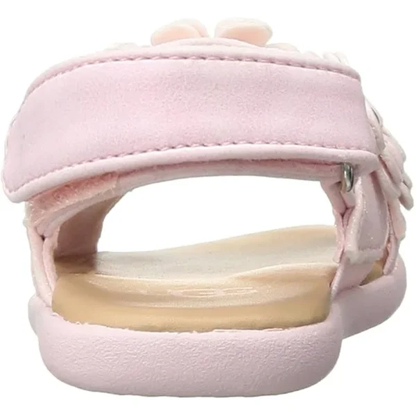 Ugg Baby Allairey Sparkles Pink Leather Flat Sandals