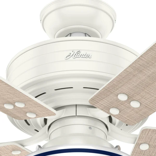 Hunter Cedar Key 44x22 Outdoor Ceiling Fan w/LED Light - Matte Black - 54149