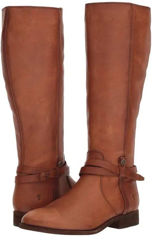 Frye Melissa Belted Tall (Light Cognac Extended) Women's Boots