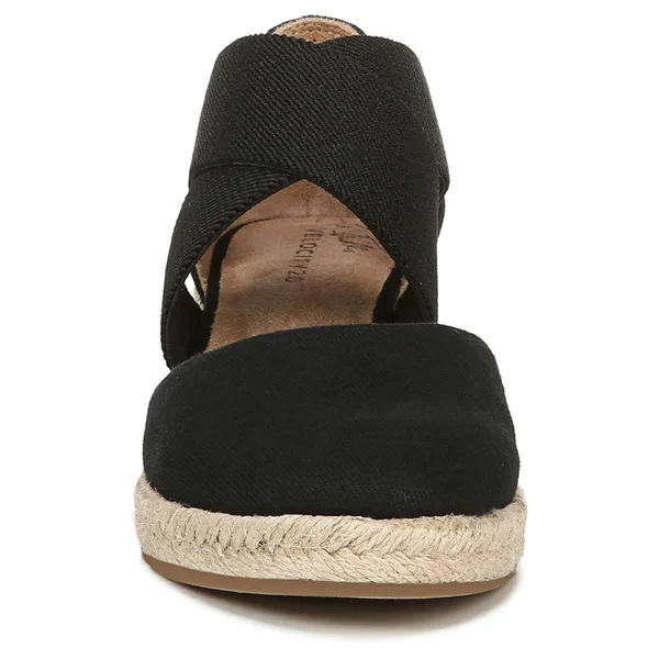LifeStride Women's Keaton Espadrille Wedge, Navy Solid Canvas