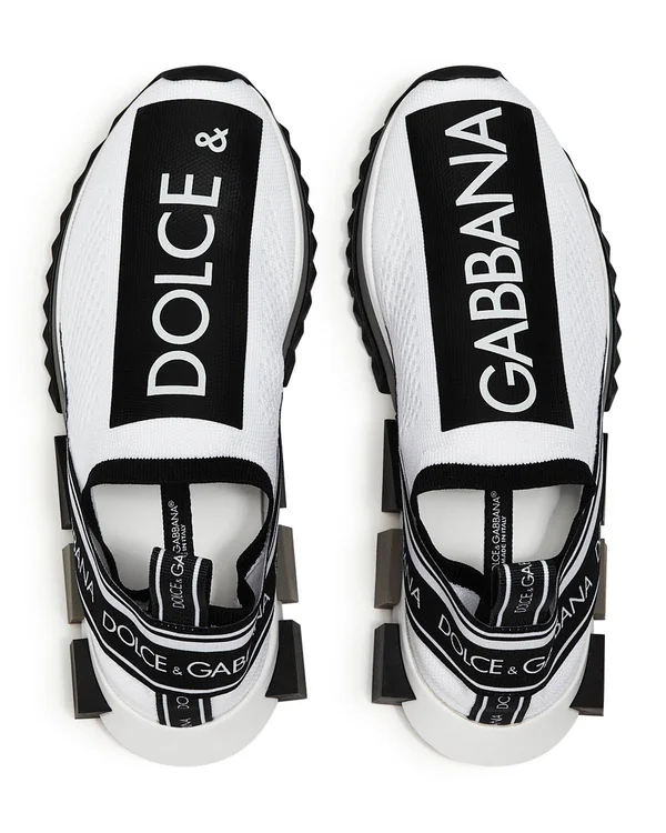 Dolceu0026Gabbana Women's Sorrento Knit Sneakers - White - Size 7