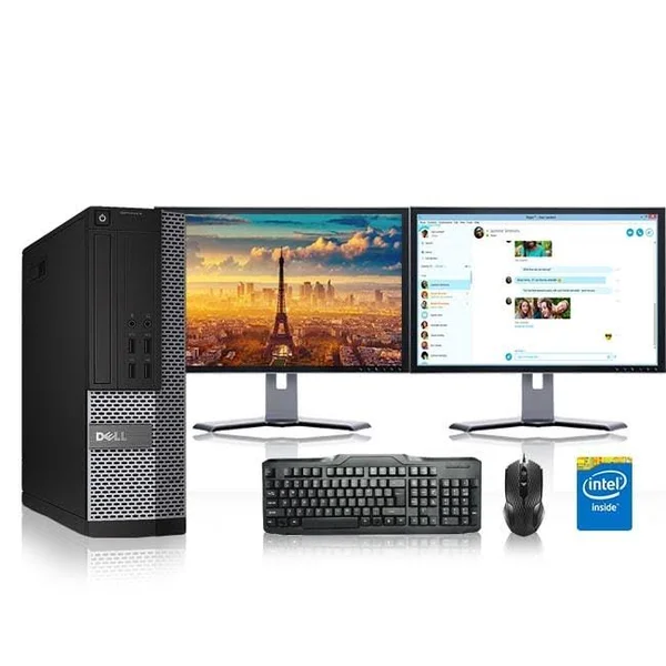 Refurbished - Dell Optiplex Desktop Computer 2.8 GHz Core i7 Tower PC, 8GB, 160GB Hdd, Windows 10 x64, 20x22 Dual Monitor, USB