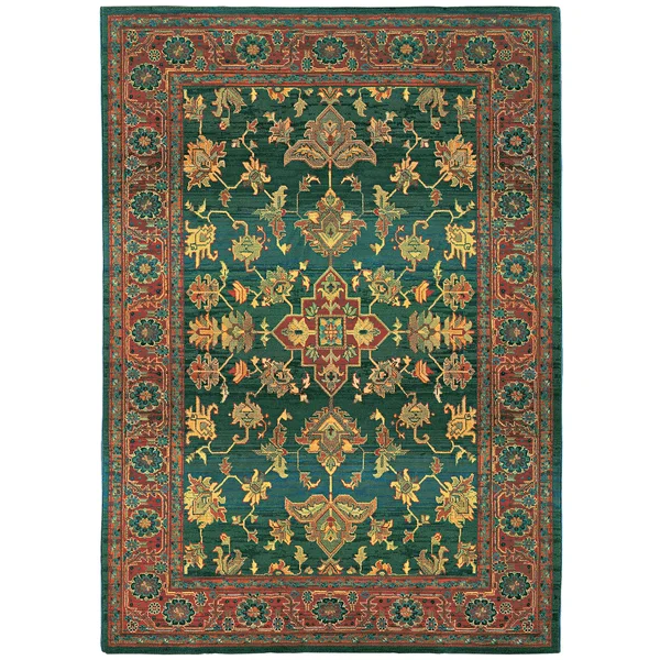 Oriental Weavers Kharma 836F4 7&10x22 x 11& Blue Area Rug