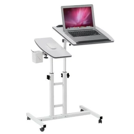 Novashion Height Adjustable Standing Desk Converter Mobile Stand Up Table with Storage Holder, Home Office Workstation Riser, Ro