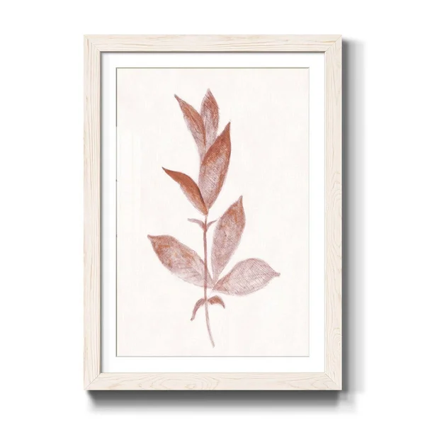 Red Leaf II-Premium Framed Print - Ready to Hang - 27.5X37.5 - White