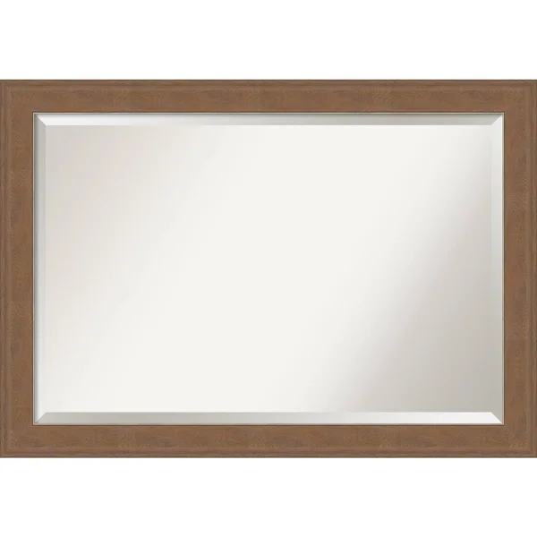 Amanti Art Alta Brown Framed Bathroom Vanity Wall Mirror - 20x24