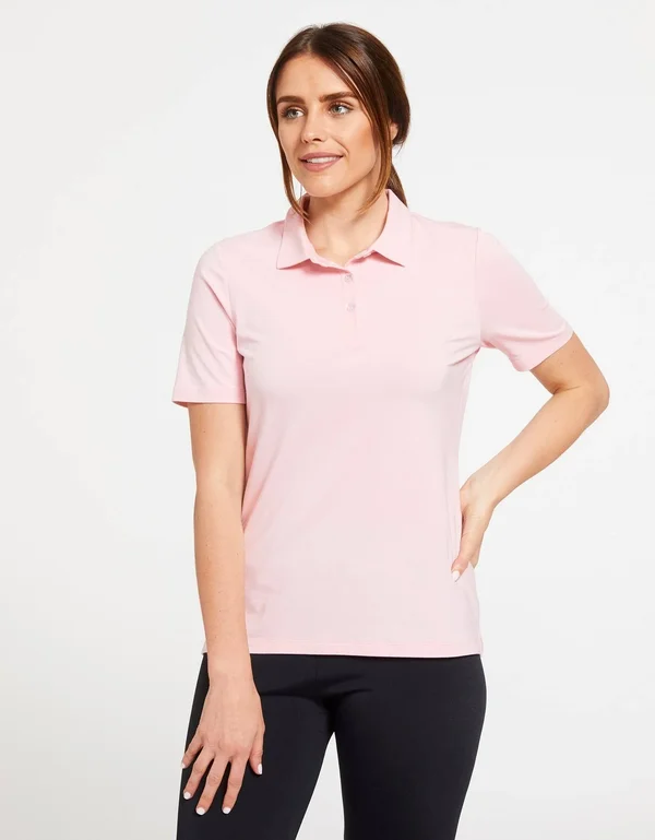 UPF 50+ Sun Protective Polo Shirt for Women, Sensitive Fabric Black
